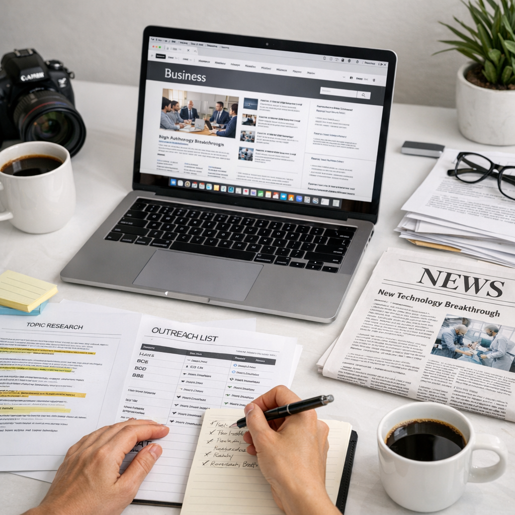 How to Build Backlinks from High Authority News Sites Step-by-Step: Practical Playbook with Real Examples - article illu