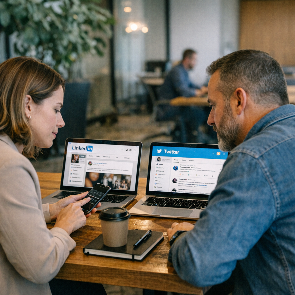 LinkedIn vs. Twitter: Which Platform Drives More B2B Viral Growth?: Practical Playbook with Real Examples - article illu