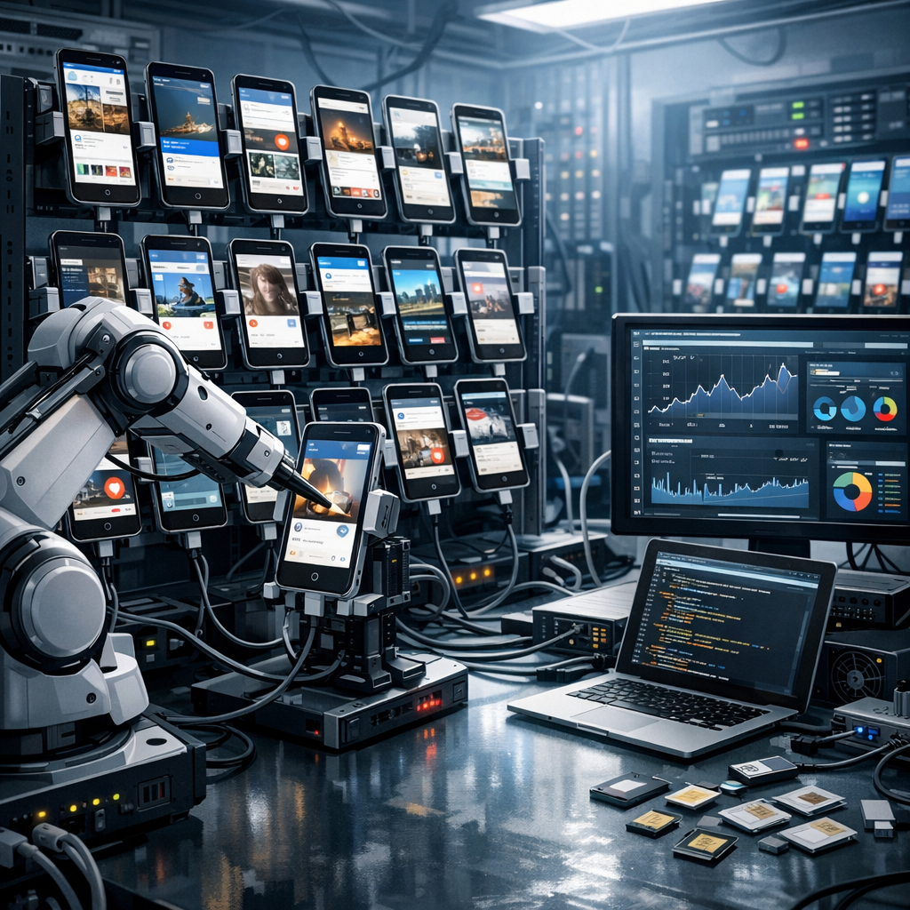 The Future of Traffic Farming: Building Hardware Phone Farms for Automated Content Distribution: Practical Playbook for