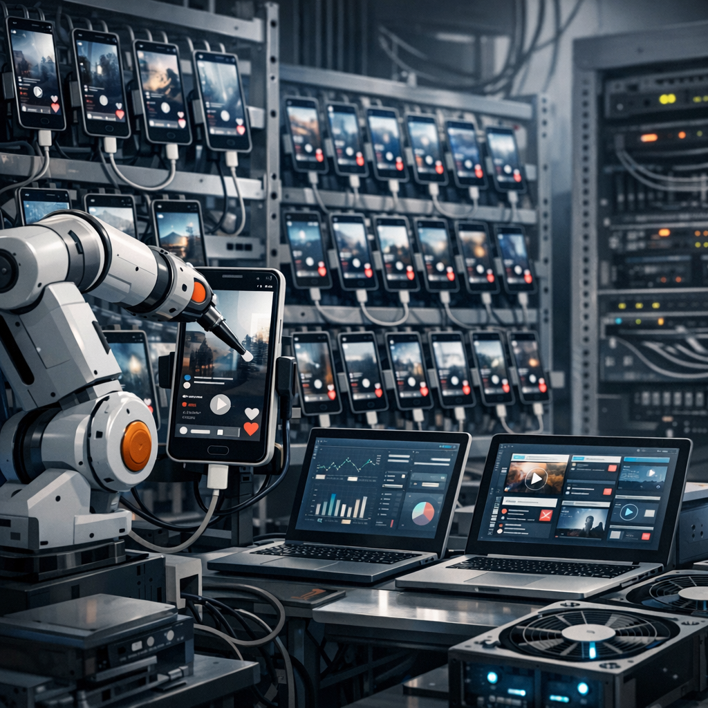 The Future of Traffic Farming: Building Hardware Phone Farms for Automated Content Distribution: Practical Playbook for