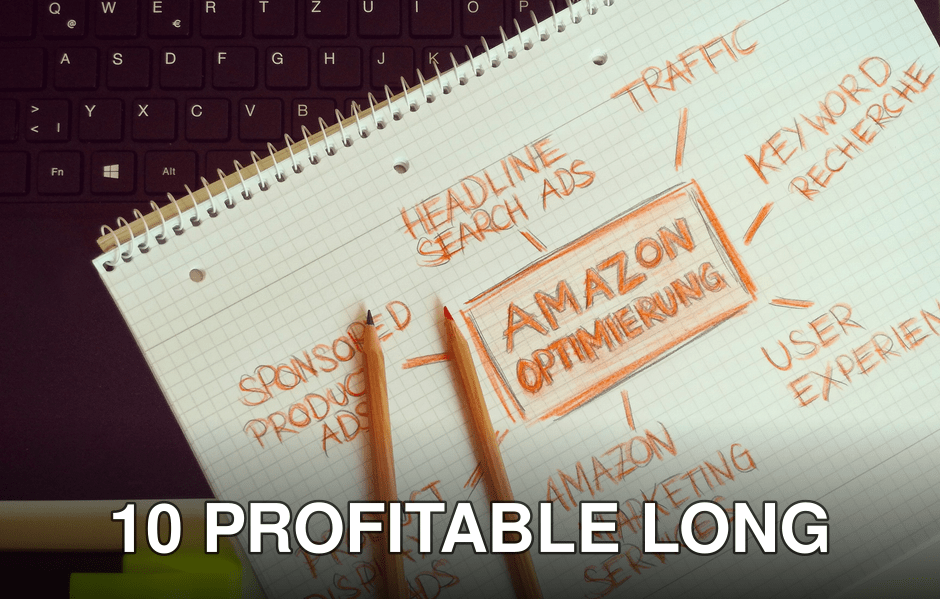 Visual representation of Amazon optimization techniques with handwritten notes and pencils.