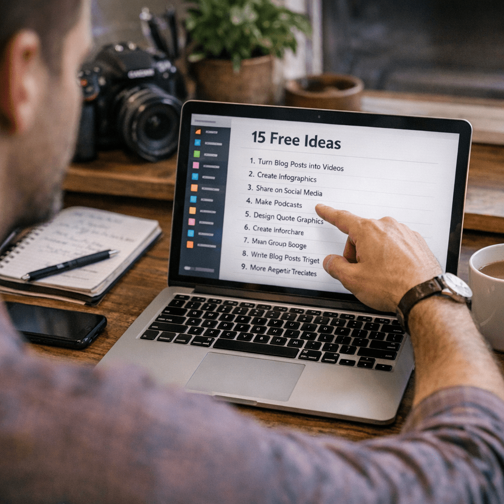 repurposing - Quick Navigation: The 15 Free Ideas You'll Love