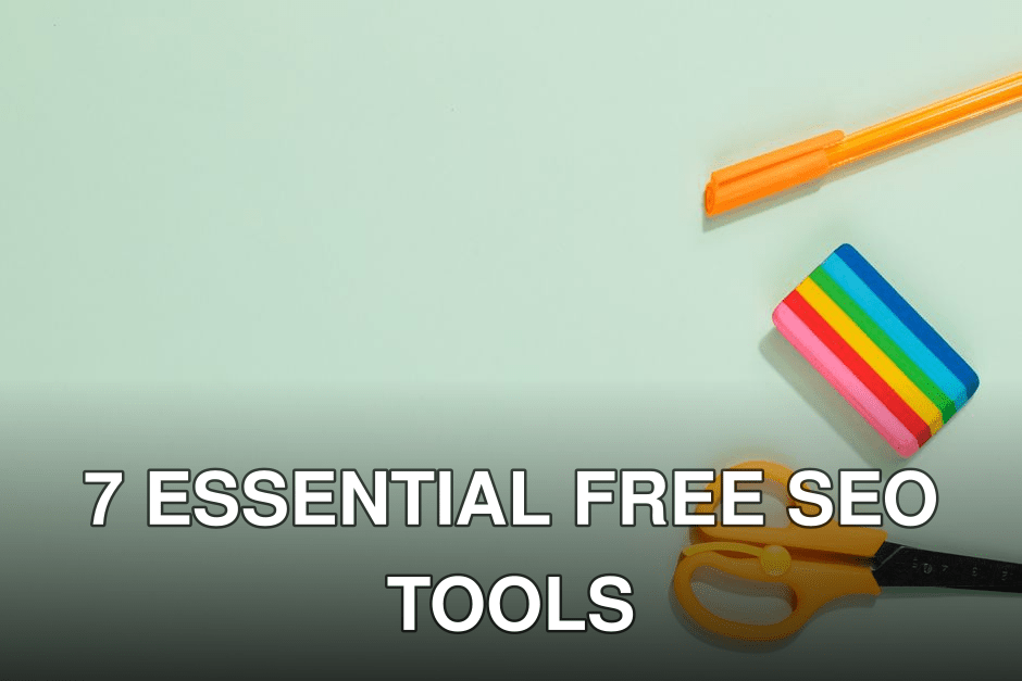 Flat lay of colorful office supplies including pen, eraser, and scissors on a pastel green background.