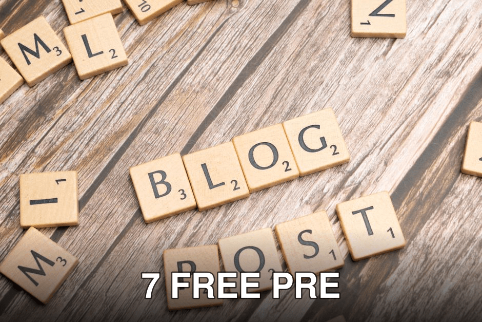 Wooden letter tiles spelling 'Blog Post' on a wooden background, ideal for online media concepts.