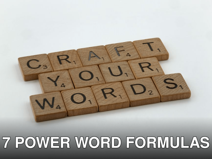 Creative arrangement of word tiles spelling 'Craft Your Words' on a white background.