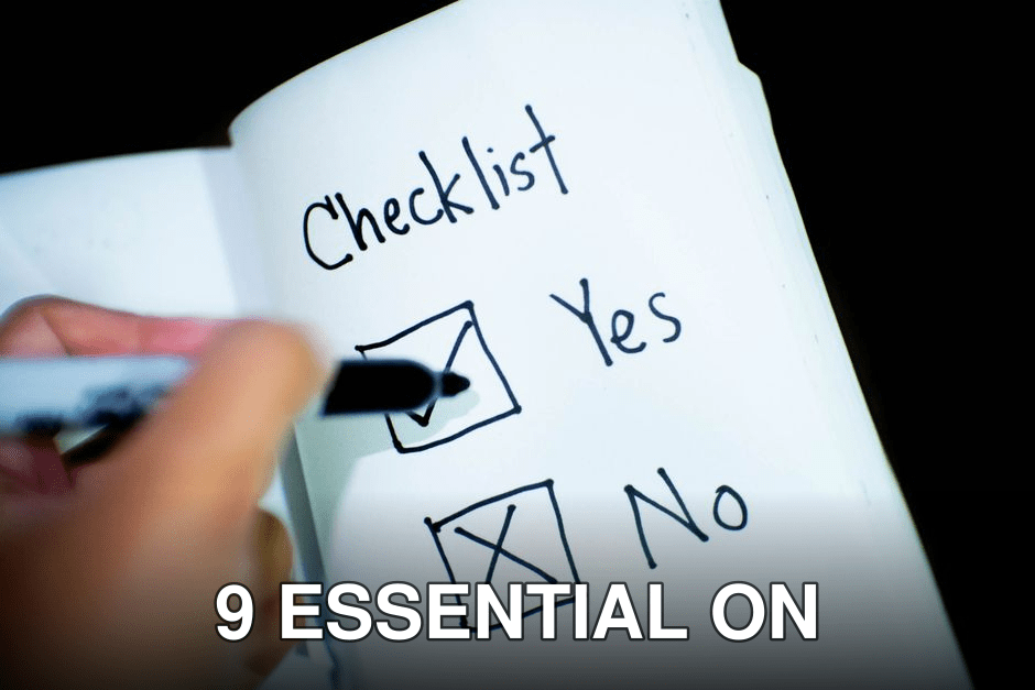 A notebook featuring a checklist with a marked 'Yes' box, captured in a close-up shot.