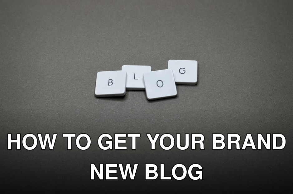 White Scrabble tiles spelling 'Blog' against a minimalist gray background.