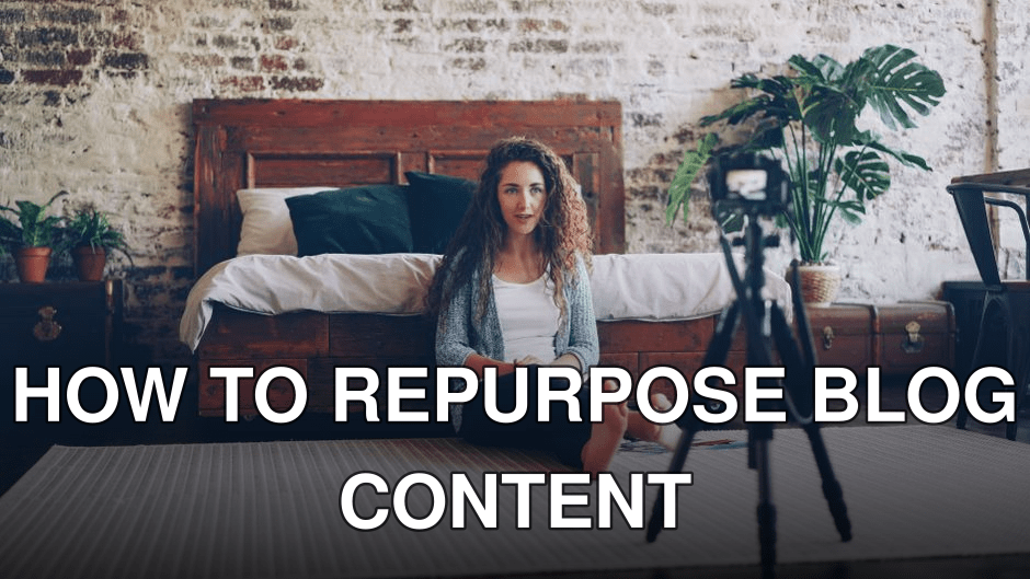 Woman seated in bedroom with camera, creating content in relaxed environment.