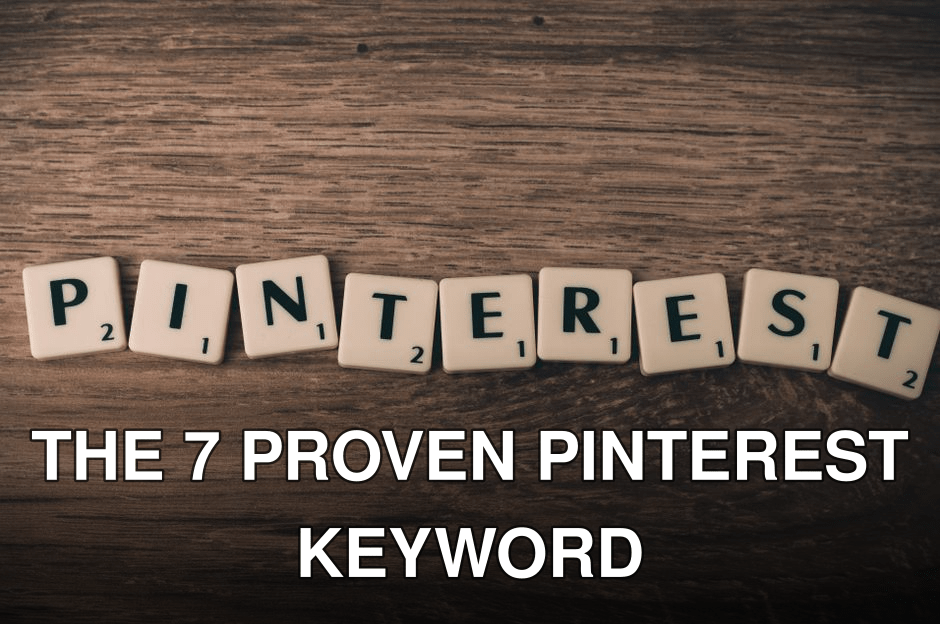 Scrabble tiles spelling Pinterest on a wooden background, symbolizing social media and creativity.