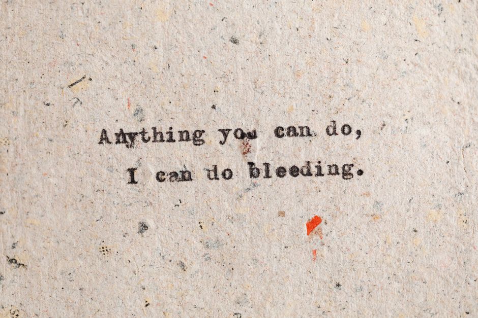 Inspirational quote printed on a rustic, textured paper with retro style.