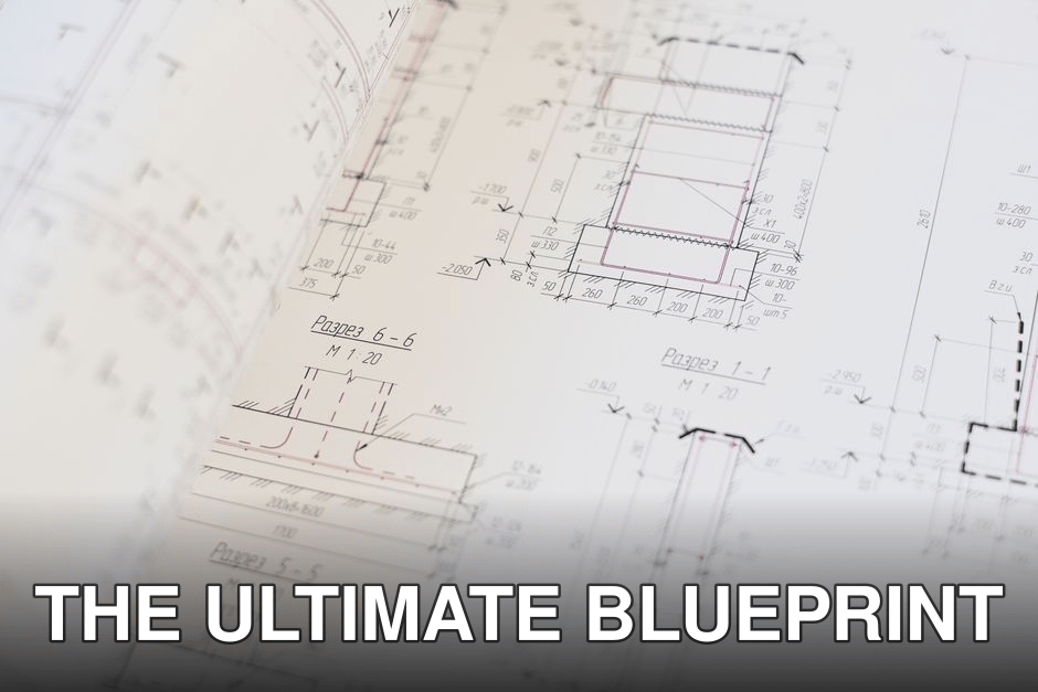 Close-up of a detailed architectural blueprint showcasing design and planning.